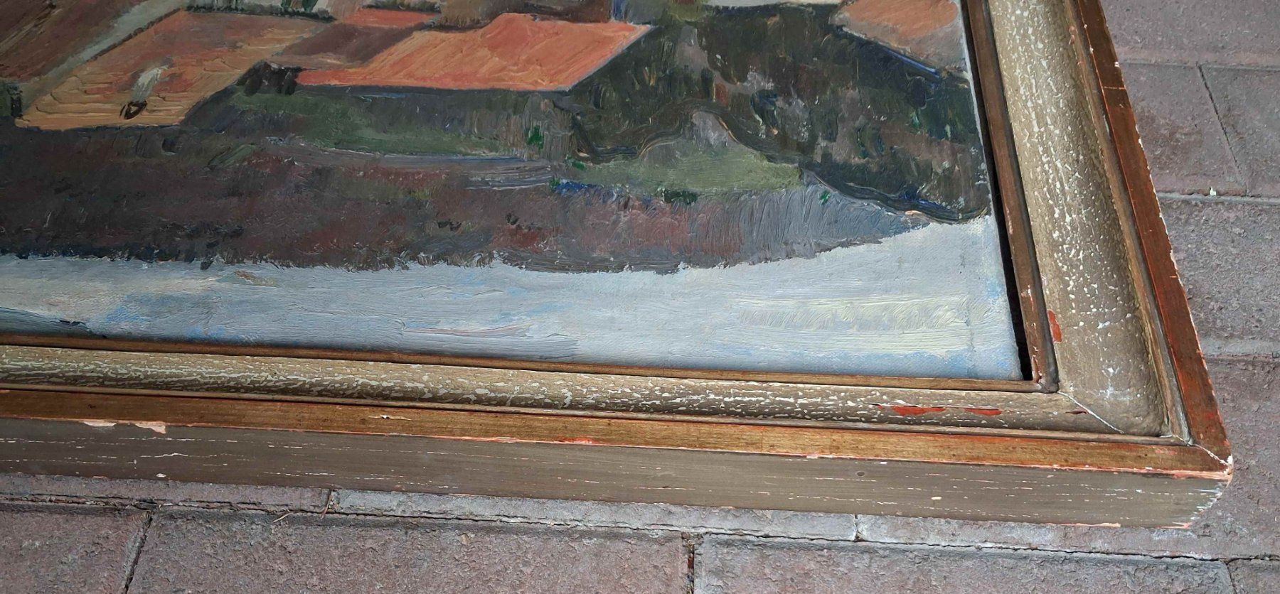 Tableaux: Dorfansicht, Oelgemälde 75 x 63.7 cm – D'occasion à Zürich par Beach59 2