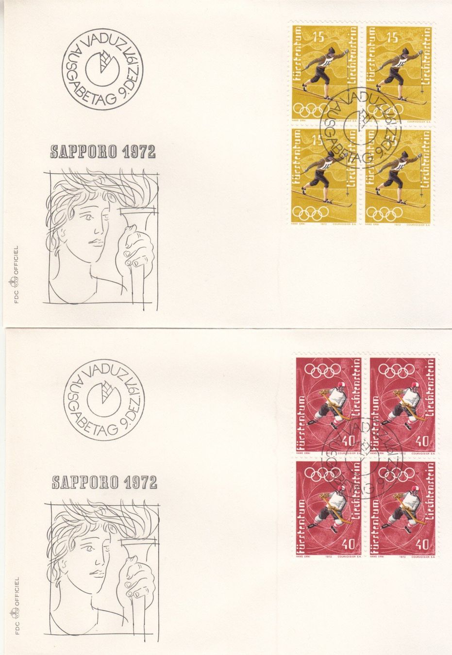 Tutti i francobolli: LBK 487 - 490 im 4er-Block FDC – Usato da Bürglen TG venduto da StampGraf 1