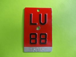 Velonummer / Fahrradnummer LU 88