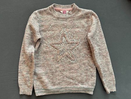Warmer Pulli/Pullover mit Pailletten und Stern, Gr. 116