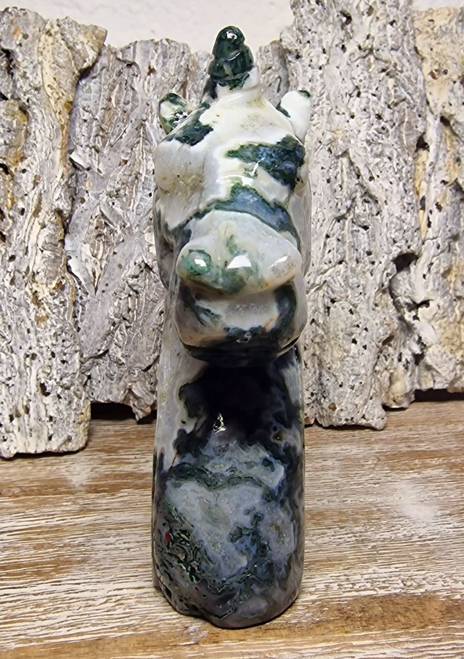 Minerali & Pietre curative: Einhorn aus Moosachat 630g – Nuovo (secondo la descrizione) da Matzingen venduto da Shay_Crystalz 1