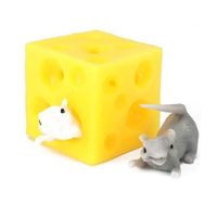 Antistress - Hüpf-Käse mit 2 Mäusen