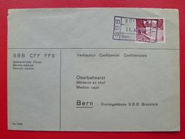 1949/1958, Bahnpost Bahnpost-O: von BÜLACH ZH, OBERBAHNARZT