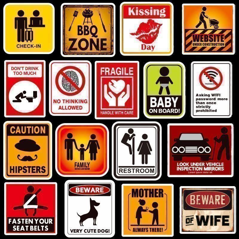 Sticker: 100 WARN STICKER - AUFKLEBER -WASSERFEST – Nuovo e nell'imballaggio originale da Kriens venduto da swissgadget 4