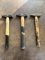 3 Schlosserhämmer Holzgriff guter Zustand
