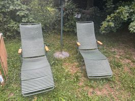 2 HOUE CLICK Sunrocker Gartenliege: neuwertig, kaum benutzt