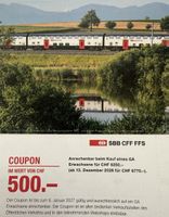 SBB GA 1. Klasse Gutschein - CHF 500