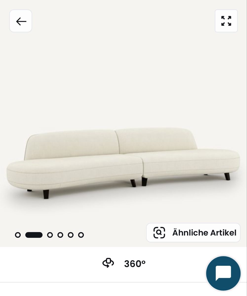 Divani: 6-Sitzer-Sofa Rosebury, Chambray-Leinen, Design by E. Galli – Usato da Zürich venduto da joal2 4