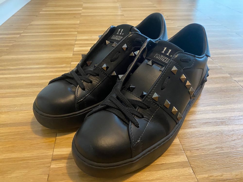 VT Rockstud Sneaker Black Purple Cowhide