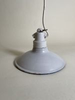 Emaille Lampe, Hängelampe mit Keramikfassung