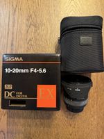 Sigma 10-20mm F4-5.6 EX DC Objektiv f. Digital, mit Tasche