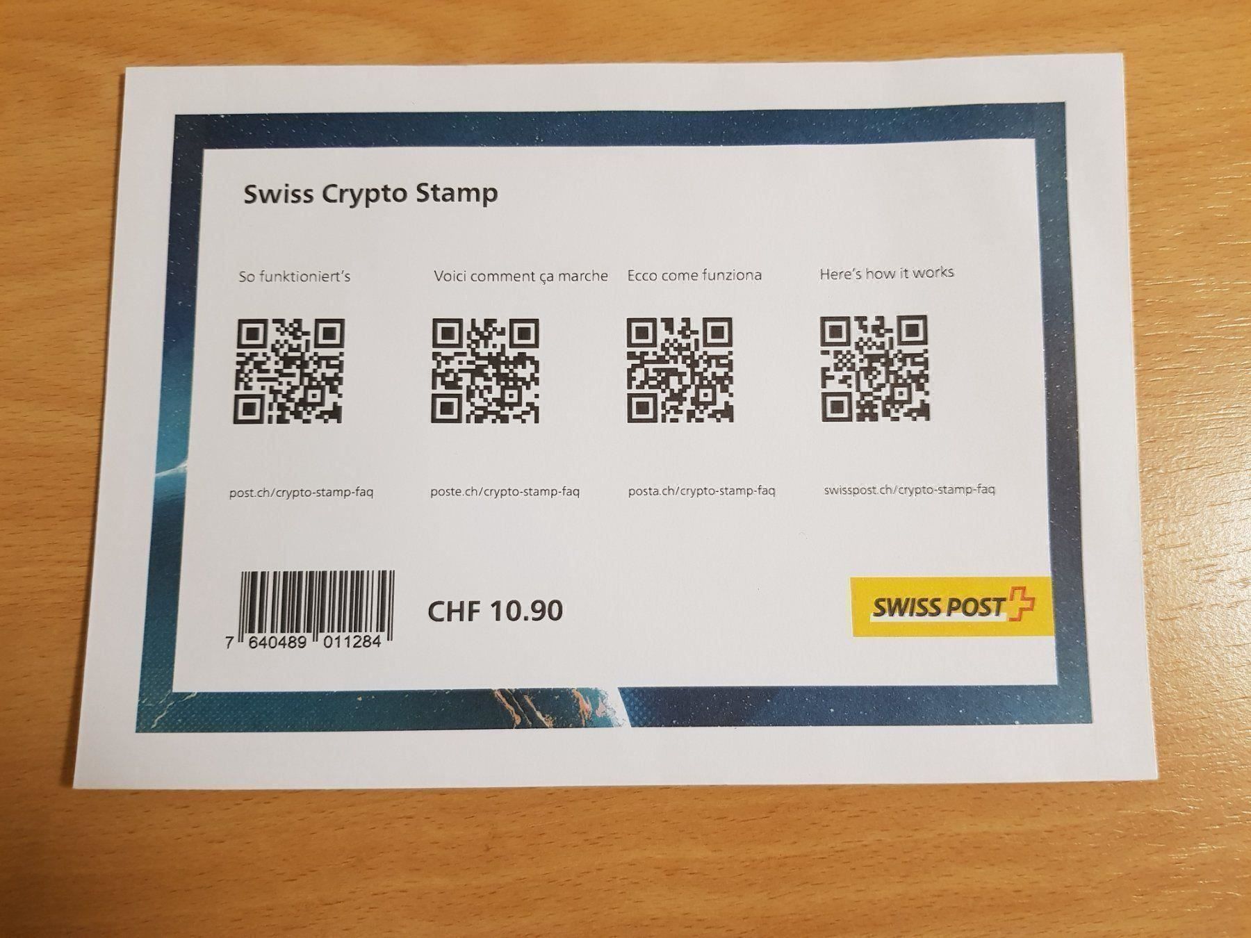 Tutti i francobolli: Swiss Crypto Sonderumschlag Ungeöffnet – Nuovo e nell'imballaggio originale da Baar venduto da CryptoShop