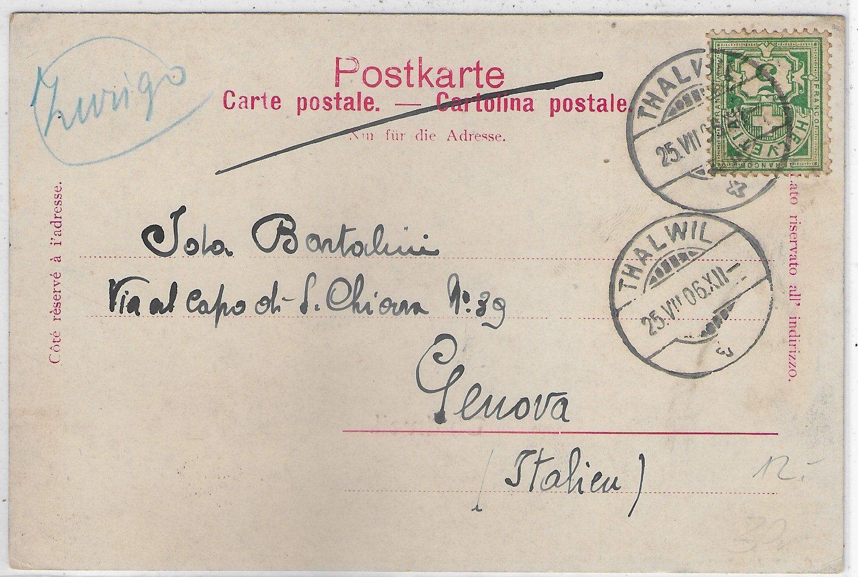 Cartoline postali: Gruss aus Thalweil Thalwil – Usato da Ettingen venduto da Kartenplanet 1