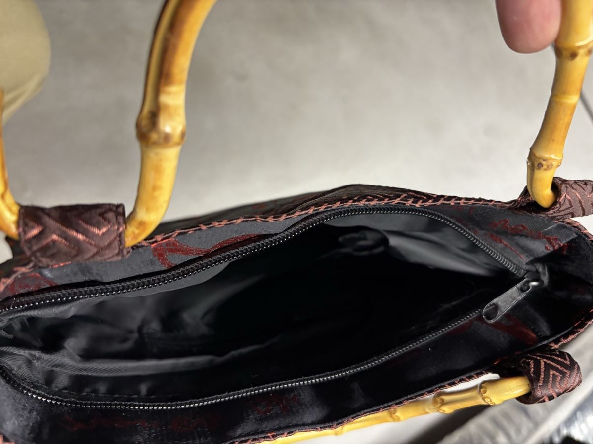 Borse da donna: Asiatische Handtasche mit Bambusgriffen – Nuovo (secondo la descrizione) da Zürich venduto da engebrunau 2