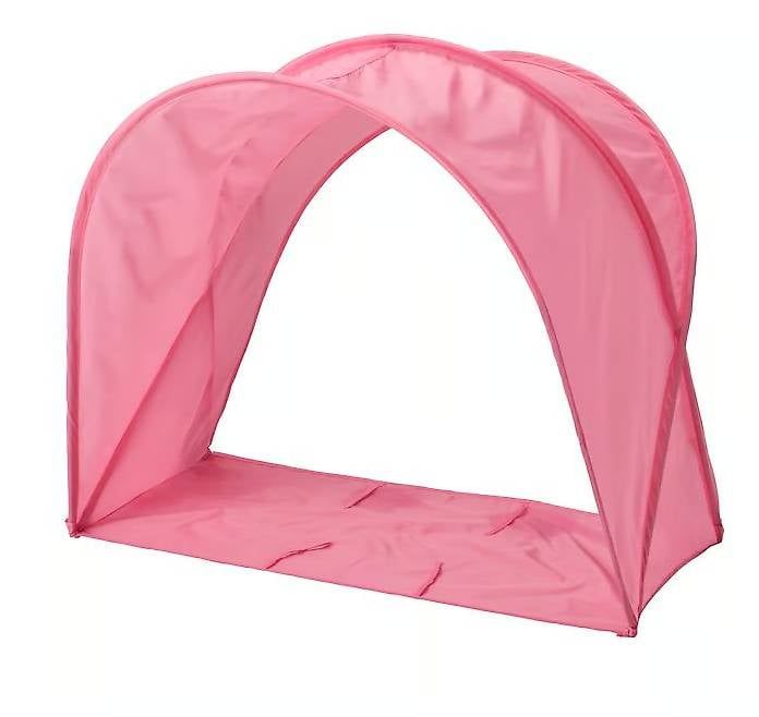 Ikea Betten: SUFFLETT Baldachin, rosa – Gebraucht aus Rheinfelden von Katrin.Lacher