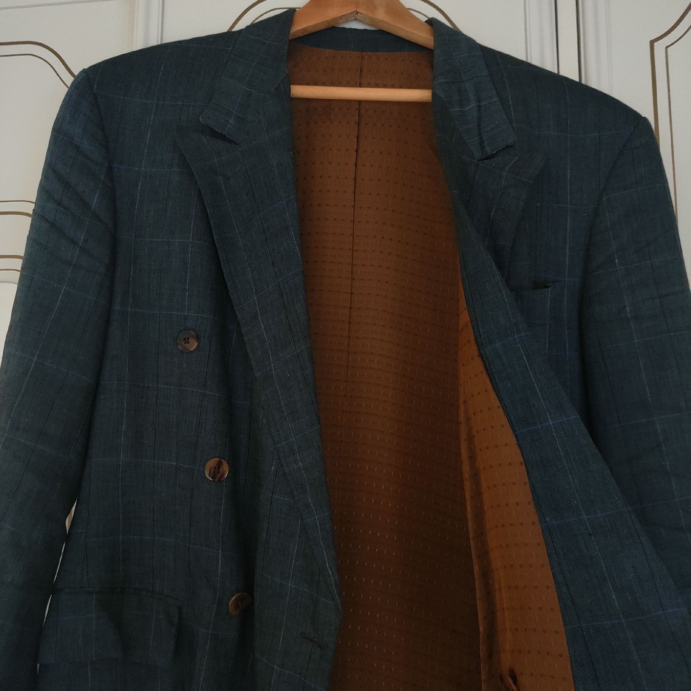 Strellson Giacche: Veste Strellson à carreaux 100% Lin – Usato da Biel/Bienne venduto da notfun