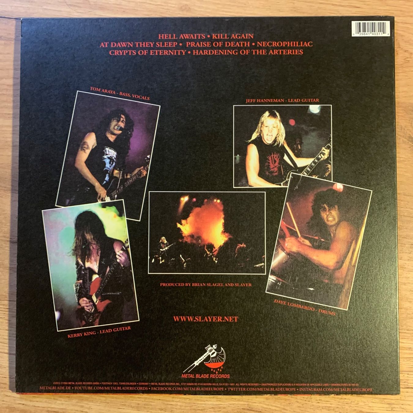 Schallplatten: SLAYER - HELL AWAITS...RE EU 2016...EX/EX – Gebraucht aus Gals von Diskopat 1