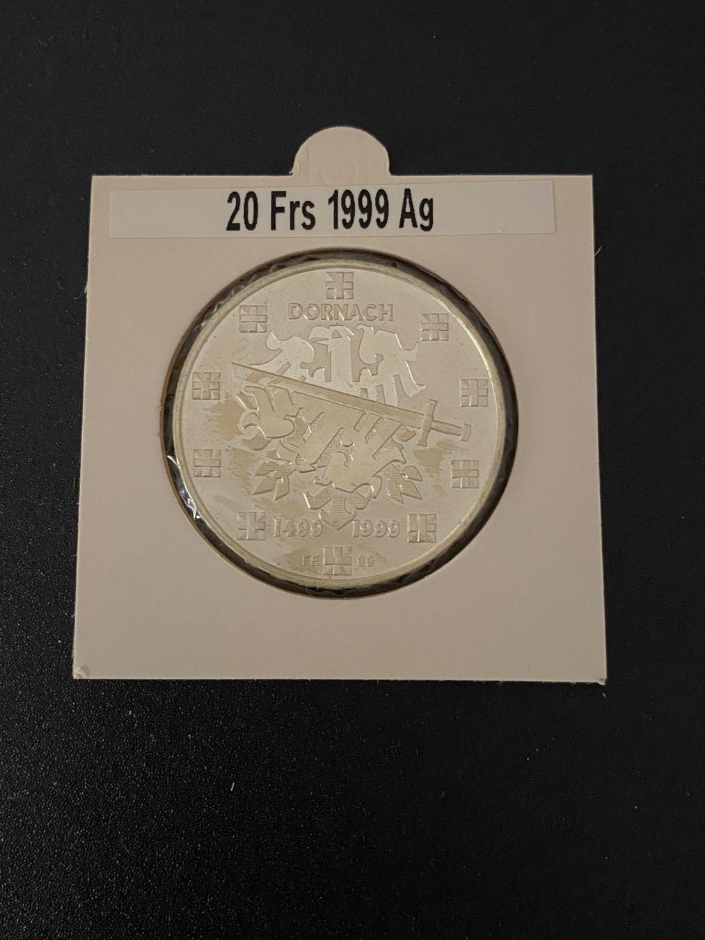 Alle Münzen: 20 francs 1999 Ag. – Neu (gemäss Beschreibung) aus Genève von Mar7319