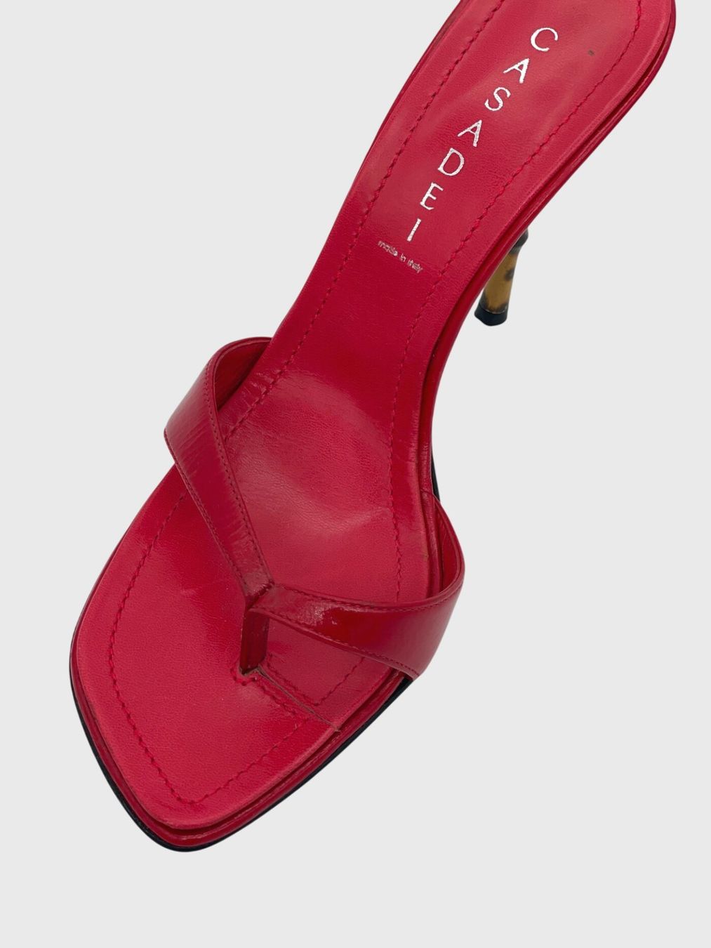 Casadei Scarpe da donna: Casadei Bamboo Sandale mit Absatz EU 38 Rot – Nuovo (secondo la descrizione) da Zürich venduto da shoe_shop 6
