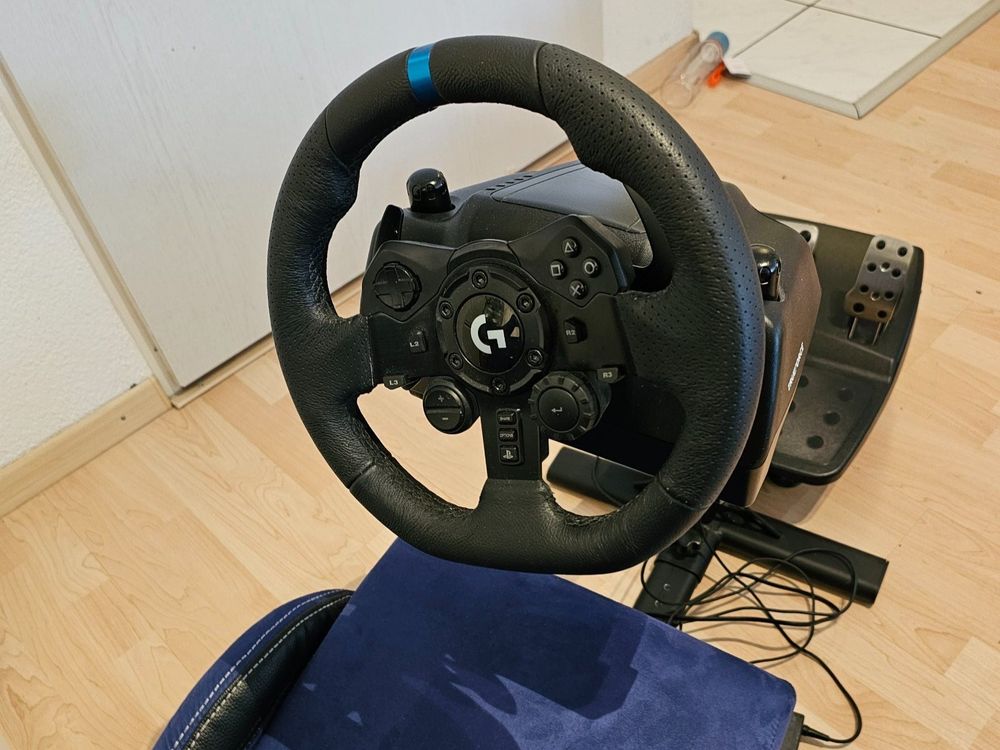 HOQ Spiel-Lenkrad Für Kinder - Robustes Steuerrad In Blau Für Drinnen & Draußen