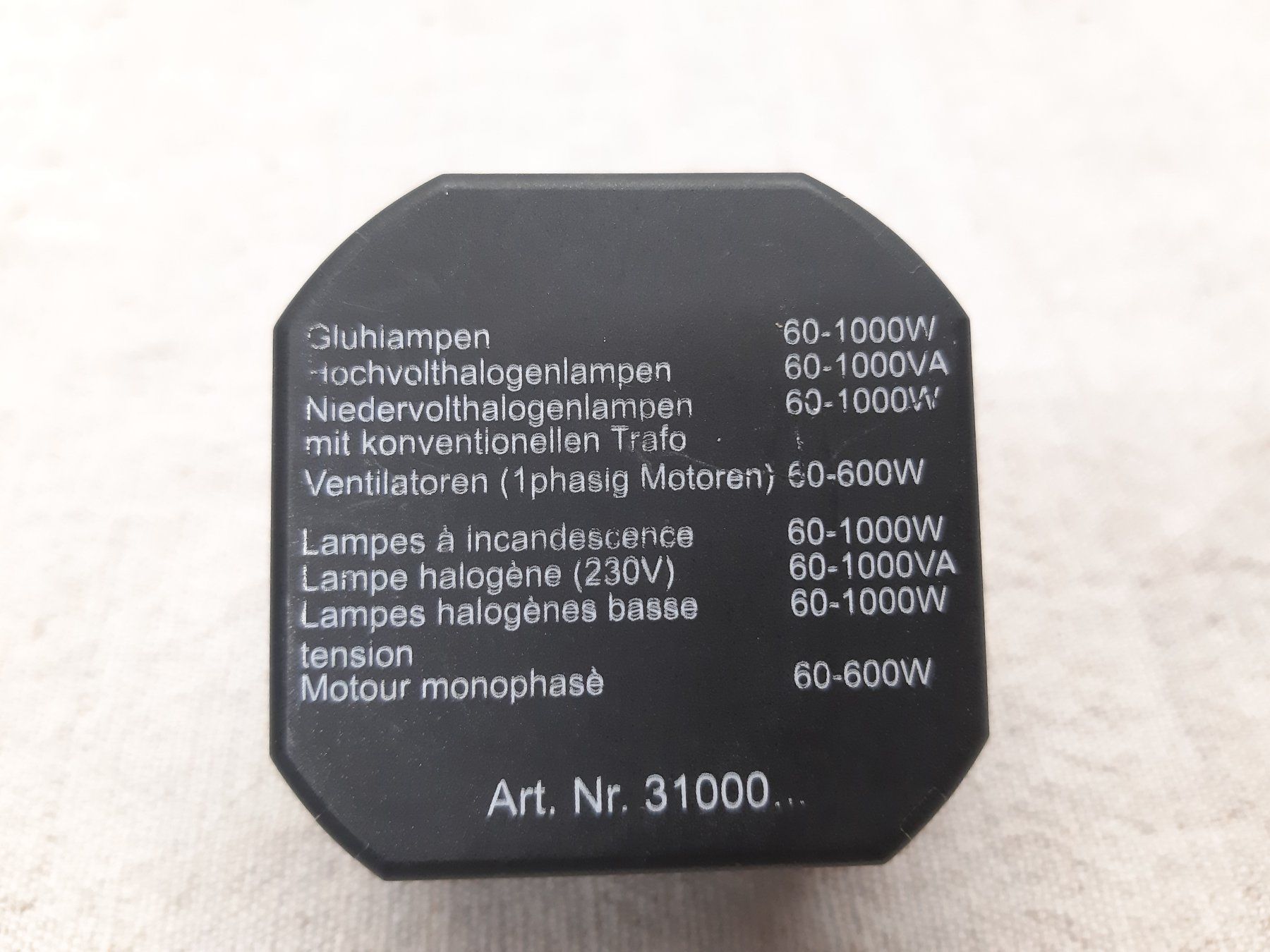 Feller Interruttori: Feller Dimmer 31000 1000W Drehdimmer mit oder ohne Abdeckung – Usato da Volketswil venduto da bauteilverwerter 2