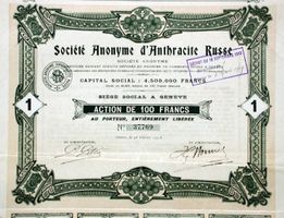 SA d'Anthracite Russe SA, Genève - 1913