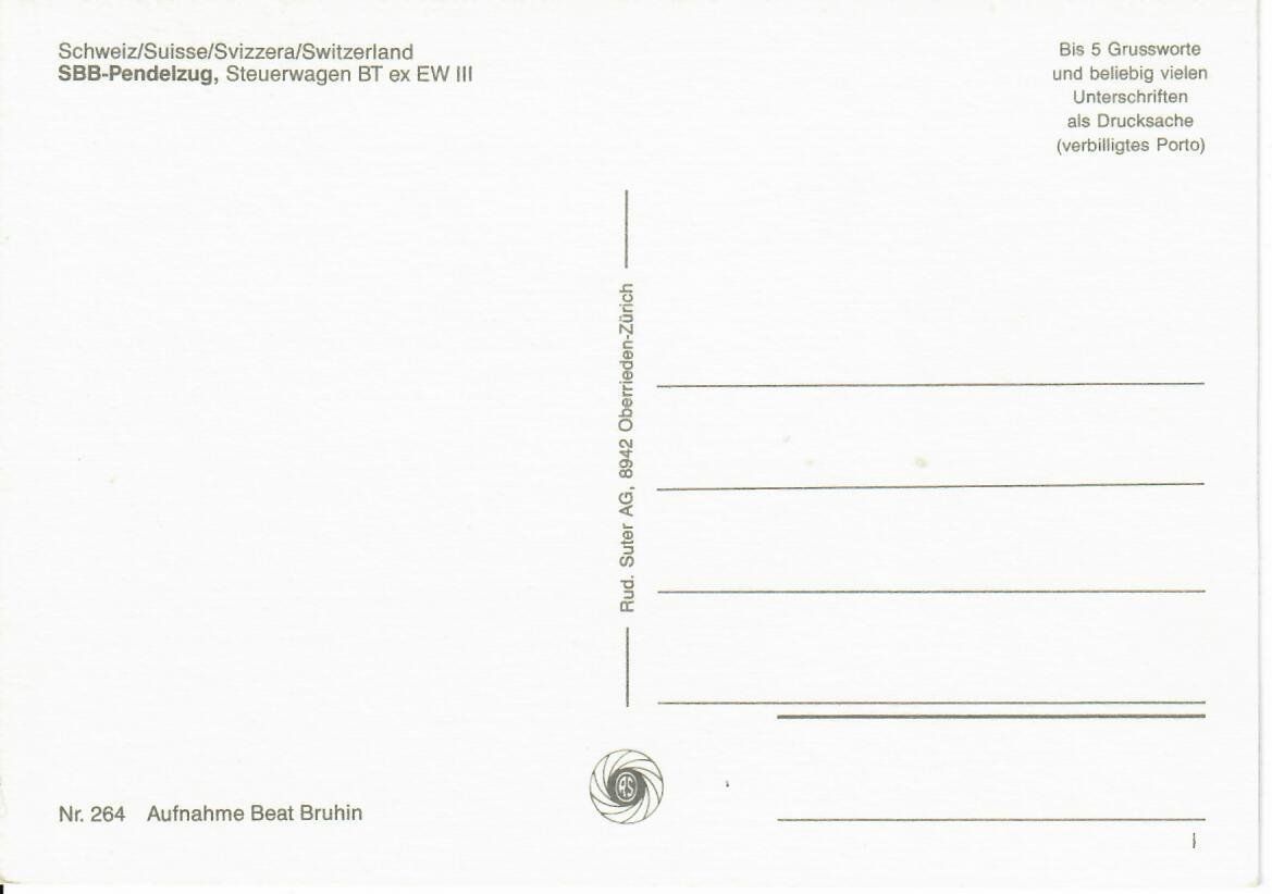 Cartoline postali: SBB - Pendelzug – Usato da Hochdorf venduto da Ziegel-16 1