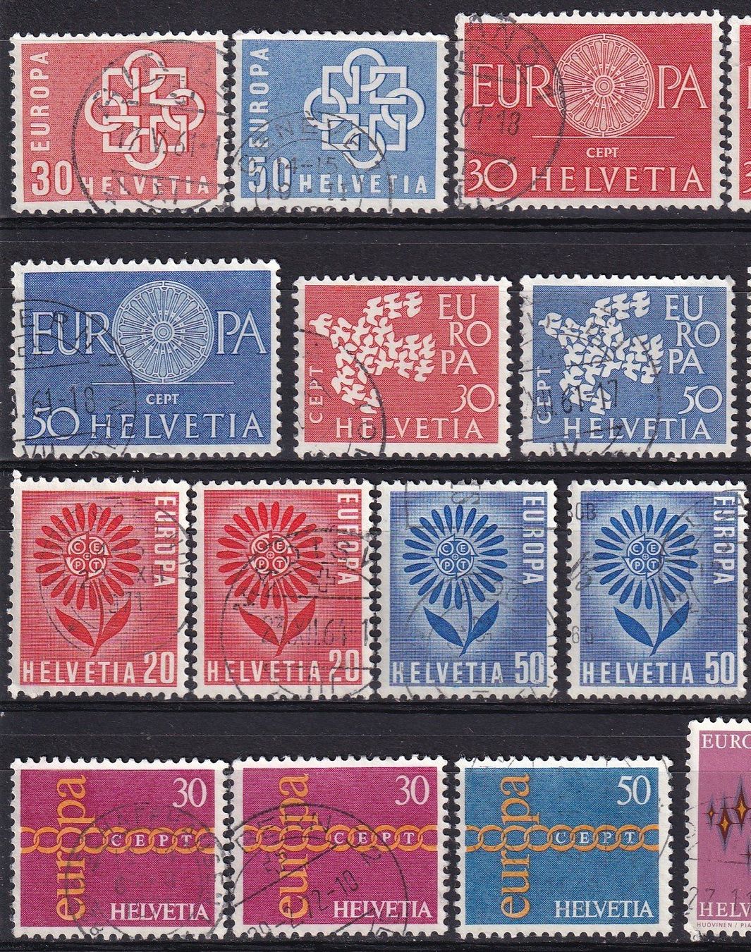Tutti i francobolli: CH, Europa, Lot gestempelt – Usato da Castione venduto da Rx-stamps 1