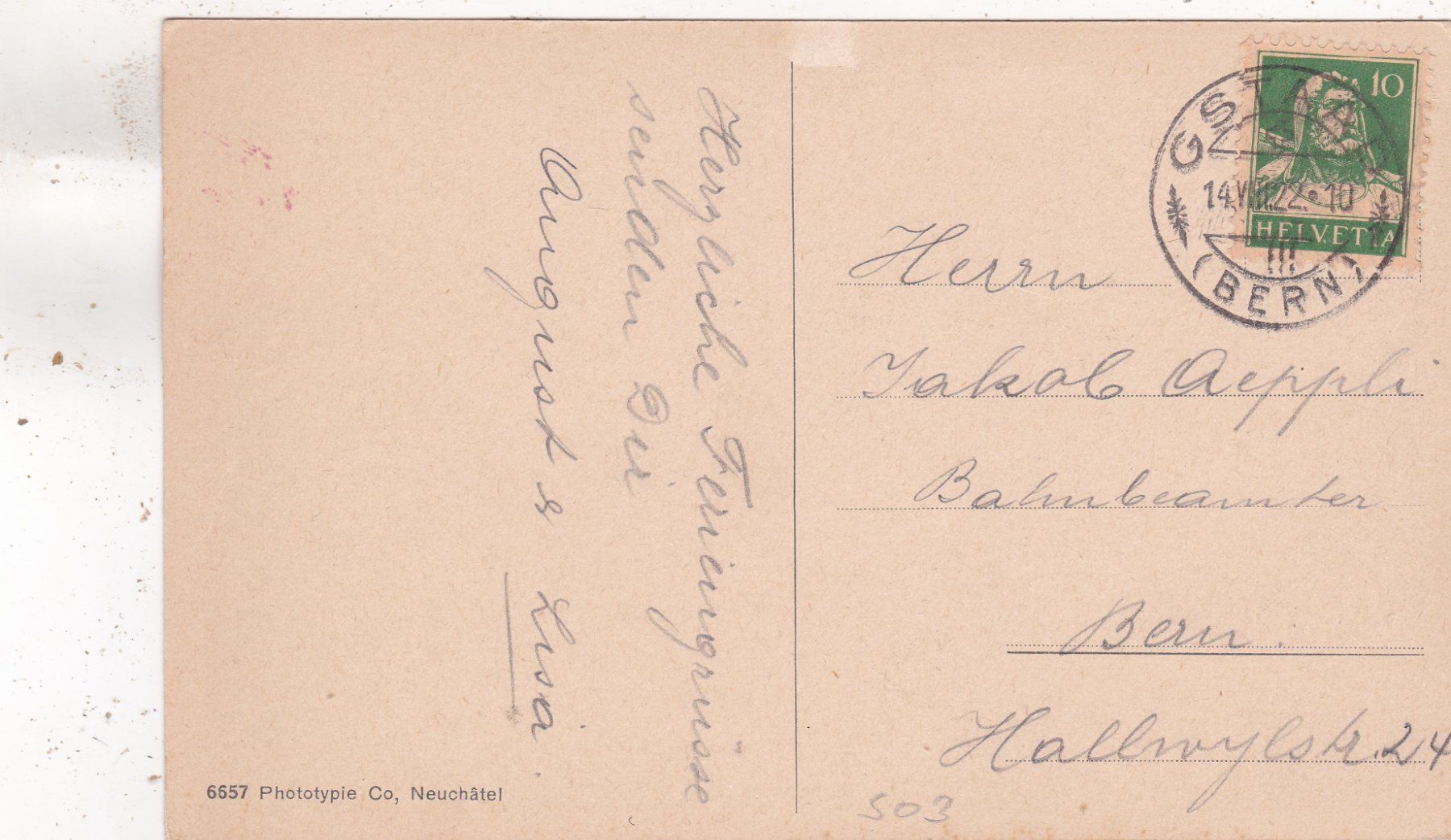 Ansichtskarten: Wildhorn 1922 – Gebraucht aus Herisau von Lisegrat2008 1