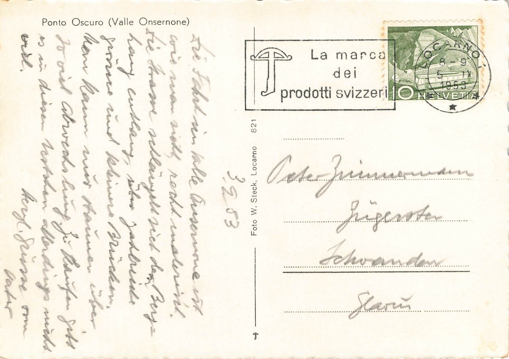 Cartoline postali: Ponte Oscuro (TI) Valle Onsernone Ponte – Usato da Biasca venduto da Blenio71 1