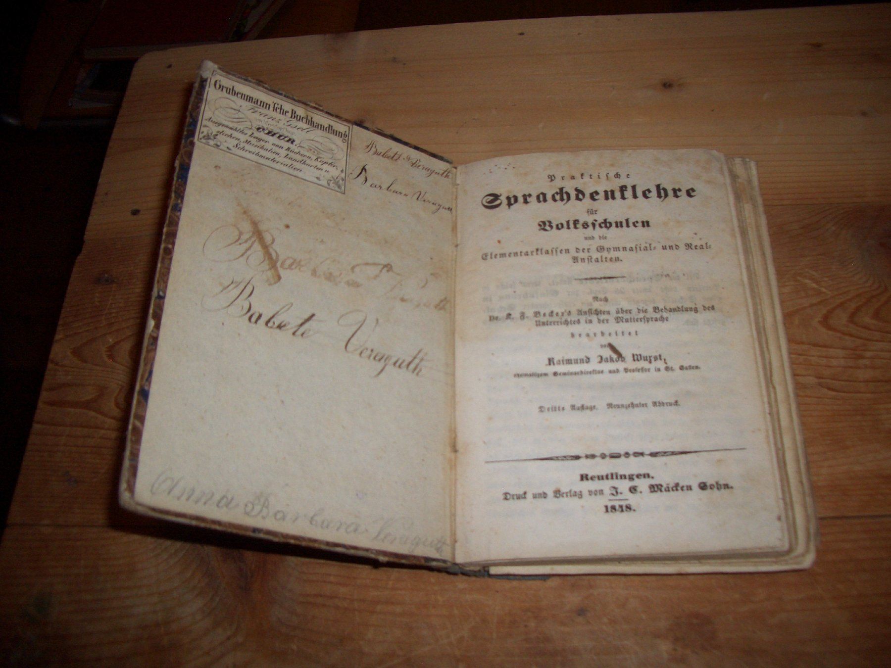 Bücher: Antikes Buch Sprachenlehre 1848 – Gebraucht aus Präz von Eroberto