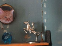 Puppenstuben mini Reiterstatue, Metall, Monopoly Figur