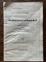 Schwarzwaldmädel Operetten-Textbuch 1946