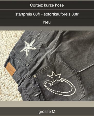 Corteiz kurze Hose schwarz Grösse M neuwertiger Zustand