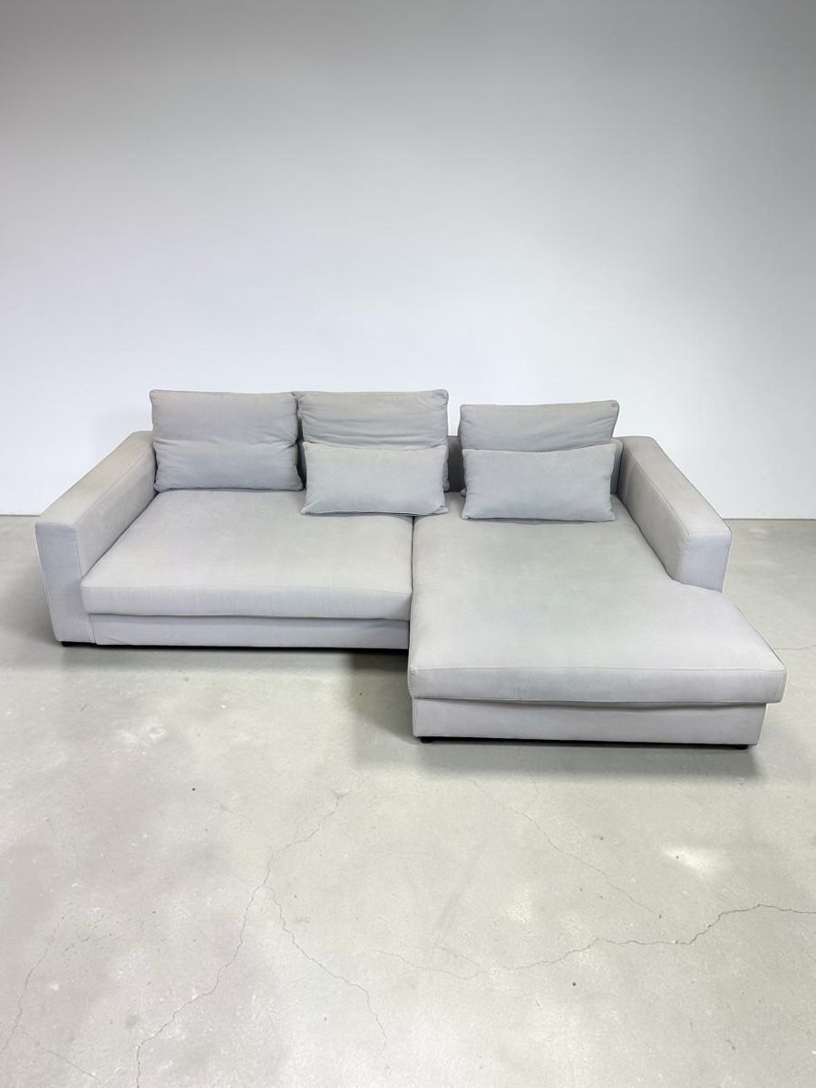 Micasa Divani: Hellgraues Ecksofa inklusive aller Kissen – Usato da Bachenbülach venduto da Sofalab.swiss 1