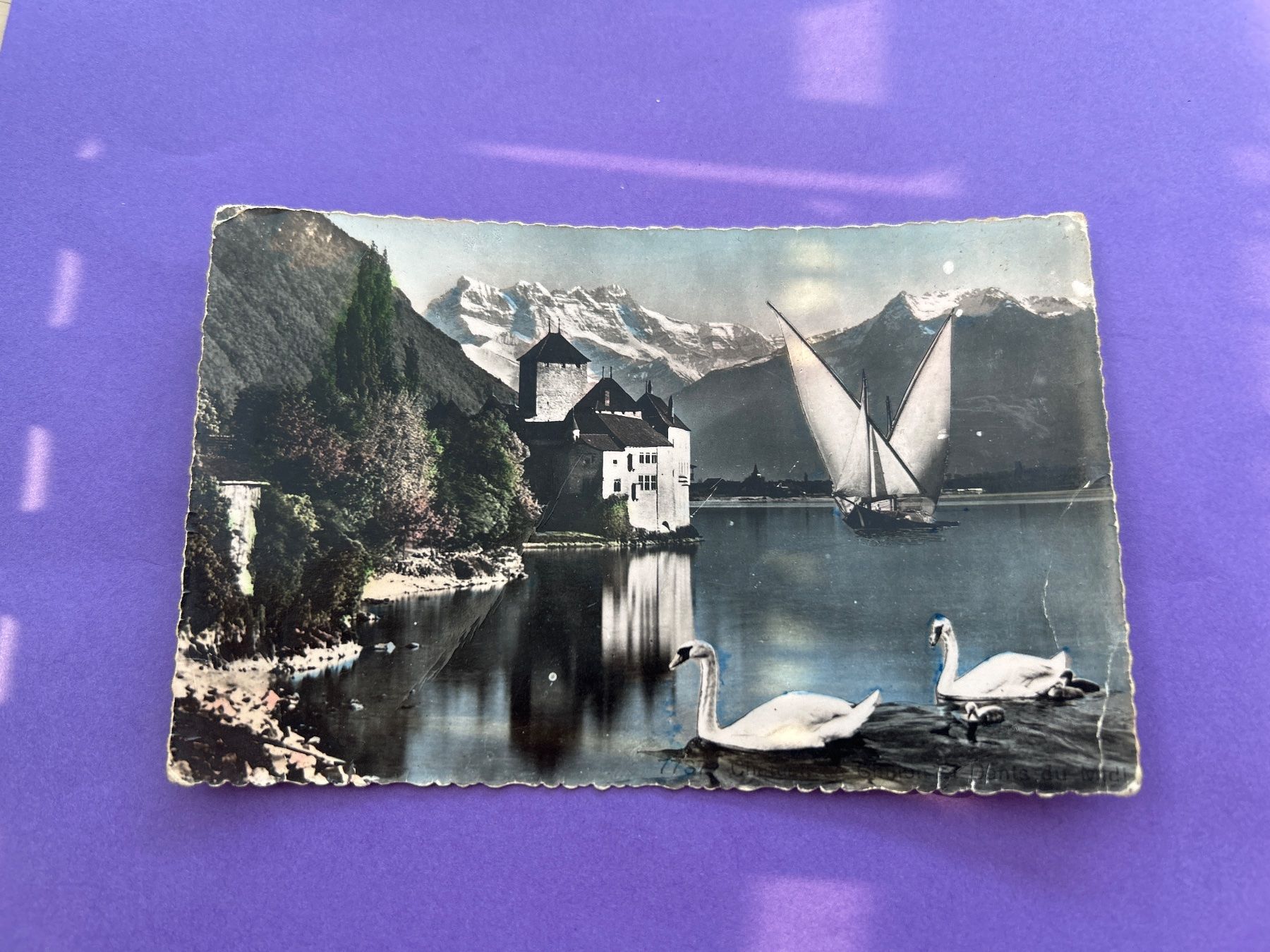 Cartoline postali: Schloss Chillon, Montreux, ca. 1919, alt – Usato da Hefenhofen venduto da Bierinder