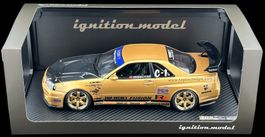 TOP SECRET Nissan Skyline R34 Gold 1:18 Ignition Model