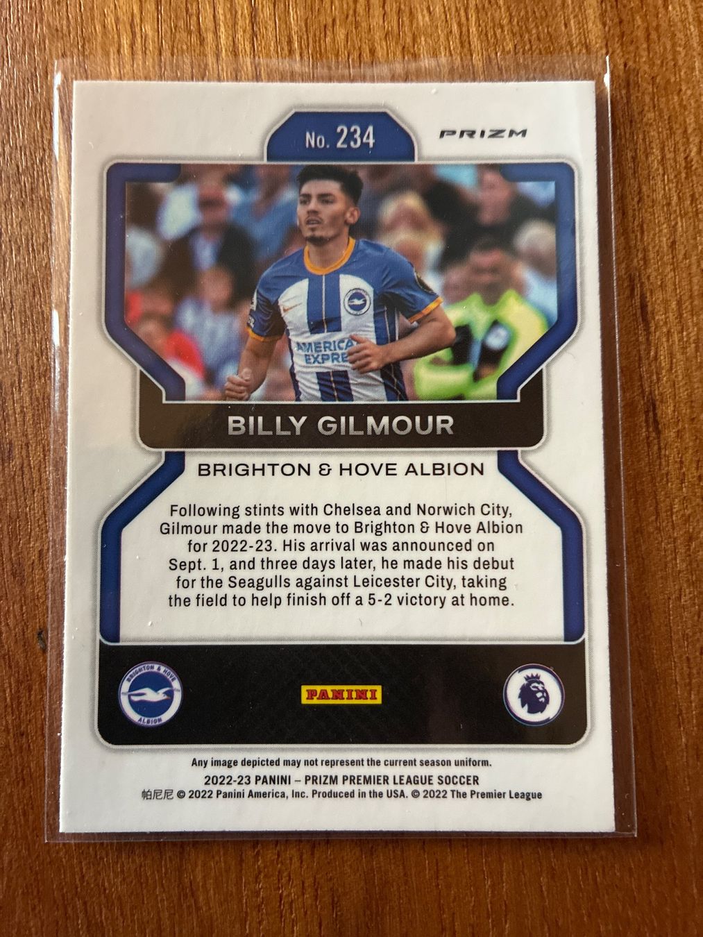 Topps Carte collezionabili: Panini Prizm Billy Gilmour Tiger SP – Usato da Wangenried venduto da Garagara 1