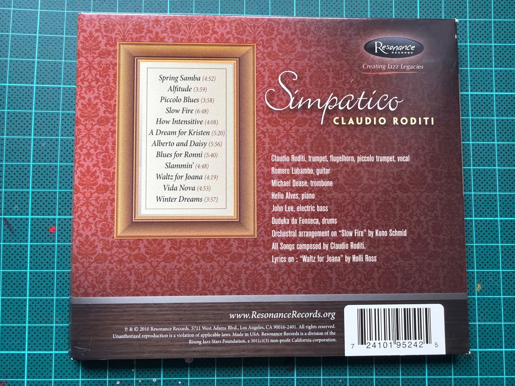 CD: Claudio Roditi – Simpatico – Usato da Zürich venduto da Max_Lindenbaum 2