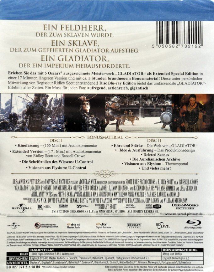 Alle DVDs: BluRay Gladiator in Metallbox (Neu) – Neu und originalverpackt aus Rothenburg von aron2006 1