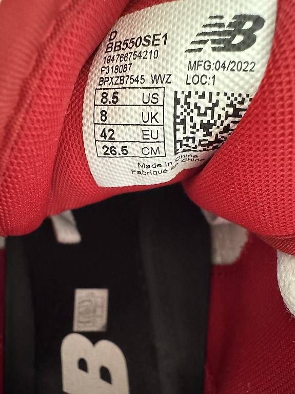 Scarpe da uomo: new balance 550 white red grösse 42 – Usato da Zürich venduto da ind_5xp7 3