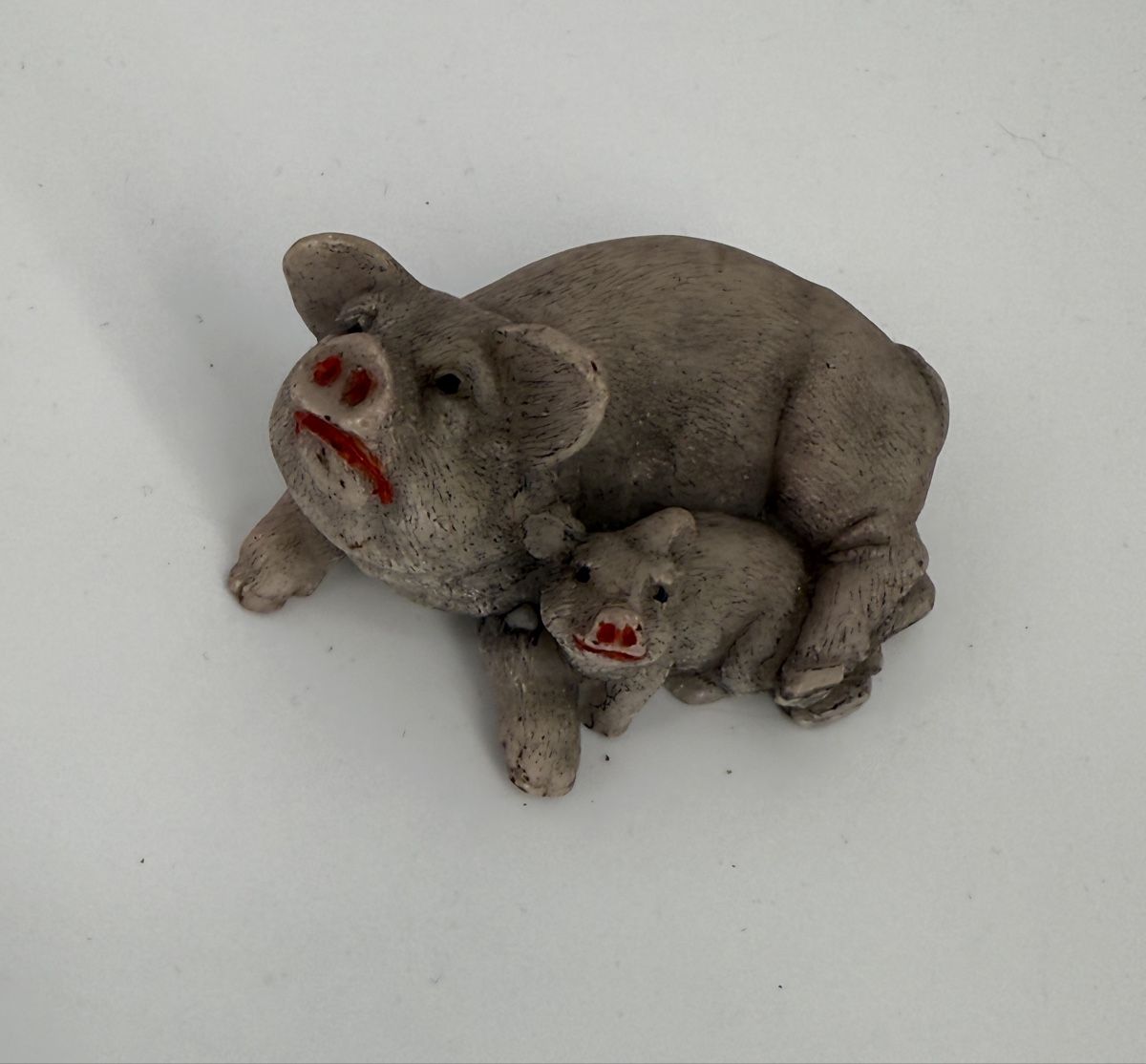 Figuren: Deko Figur Glücksschwein mit Ferkel  – Gebraucht aus Auenstein von moin. 1