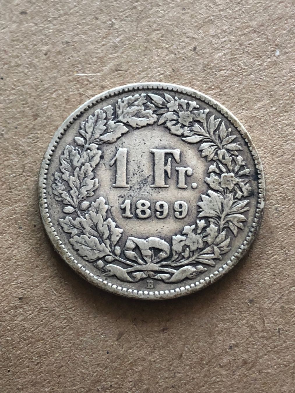 Alle Münzen: 1 Fr. 1899 – Gebraucht aus Schötz von Odpa