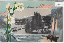 Geneve et le Mont-Blanc - Passepartout-Litho