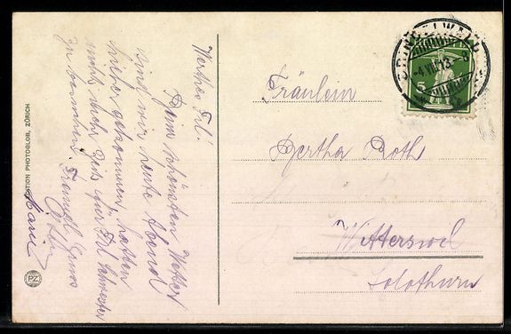 Cartes postales: AK Grindelwald, Ort mit Kirche und Eiger – D'occasion à Berlin par bartko-reher 1