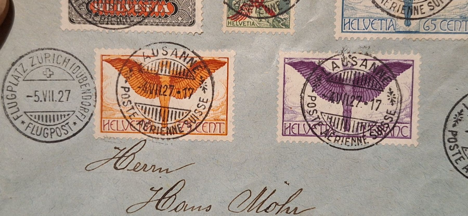 Alle Briefmarken: Flugpostbrief mit F2  jedoch ausserhalb der Gültigkeit – Gebraucht aus Balgach von SIMEON27 2