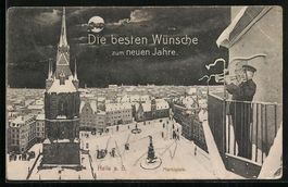 Grusskarten-AK Halle a. S., Marktplatz i