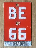 BE 66 - VELONUMMER - FAHRRADSCHILD - PLAQUE DE VELO - BE 66