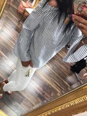 Mos Mosh 7/8 Jeans weiss, passt hier bei Gr. 25 (34/36)