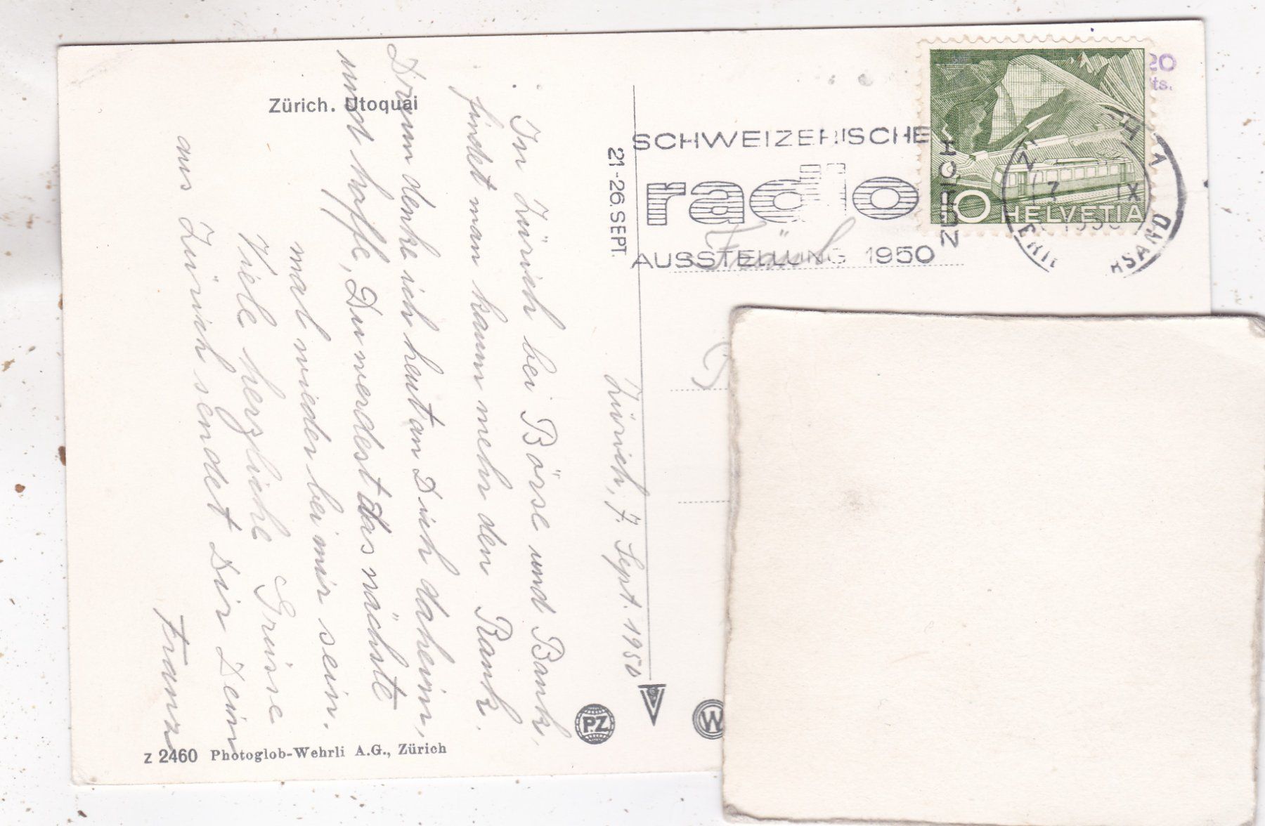 Cartoline postali: Zürich Utoquai 1950 – Usato da Herisau venduto da Lisegrat2008 1